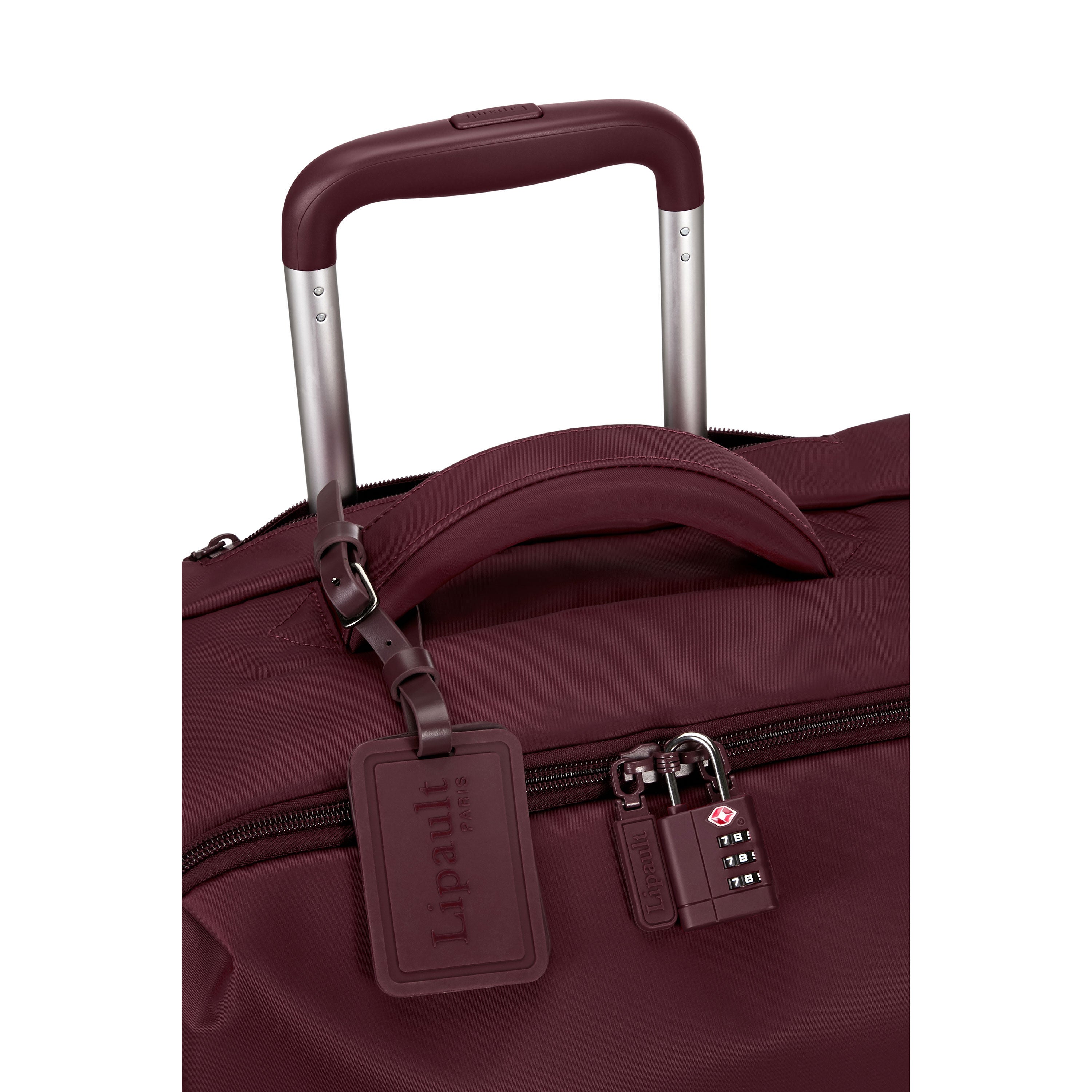 Lipault Foldable Plume Wheeled Duffel, Bordeaux, Top Pull Handles image number 5